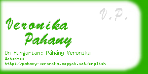 veronika pahany business card